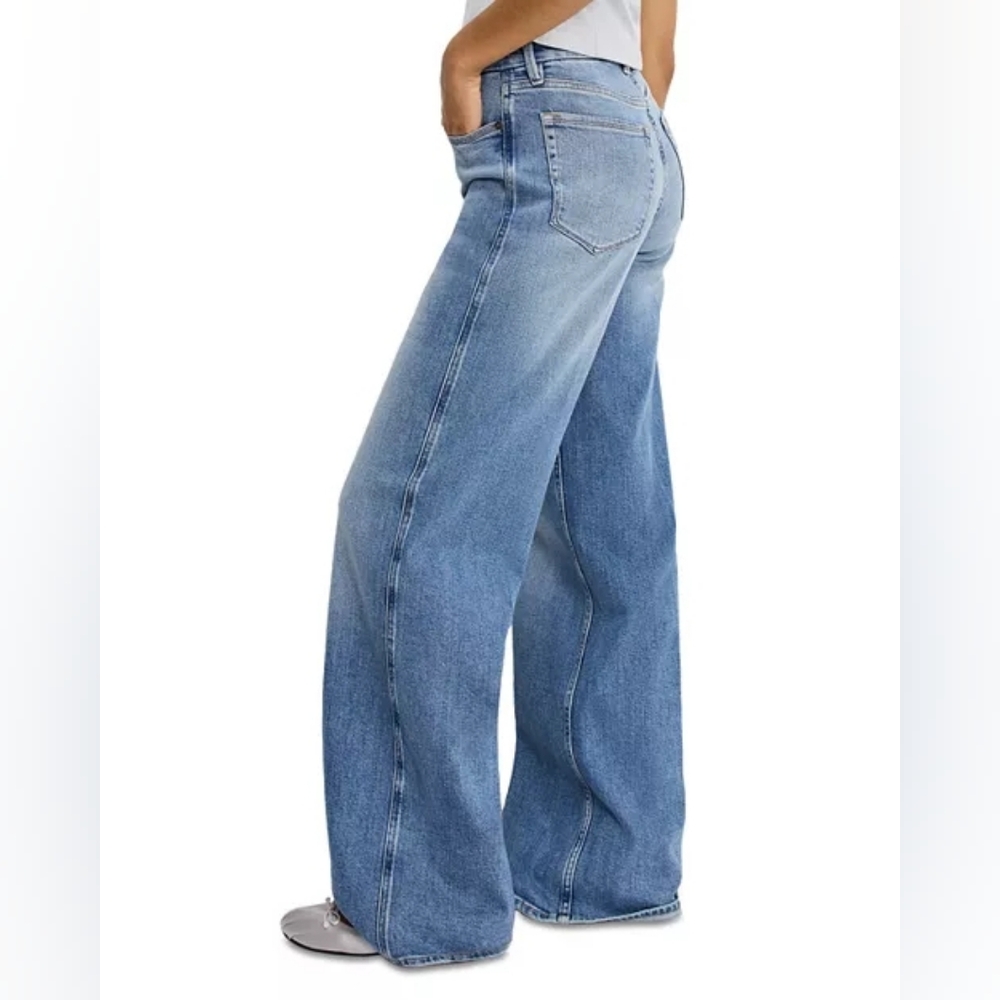 NWT Good American Good Skate Wide Jeans Size 10/30 in Indigo1142